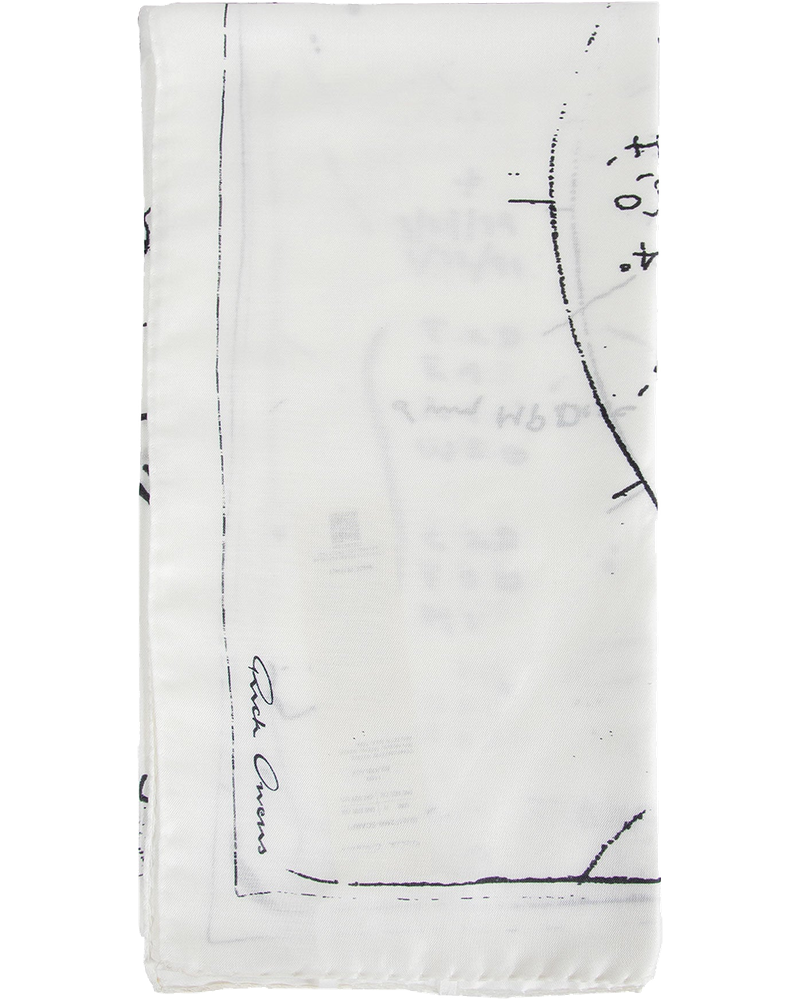 Temple Printed Astro Scarf Rick owens – Гарантія оригінальності
