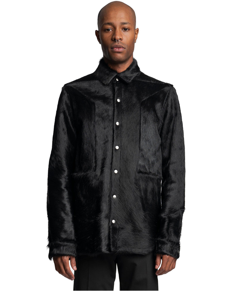 Long Hair Strobe Outershirt In Black Rick owens – Гарантія оригінальності