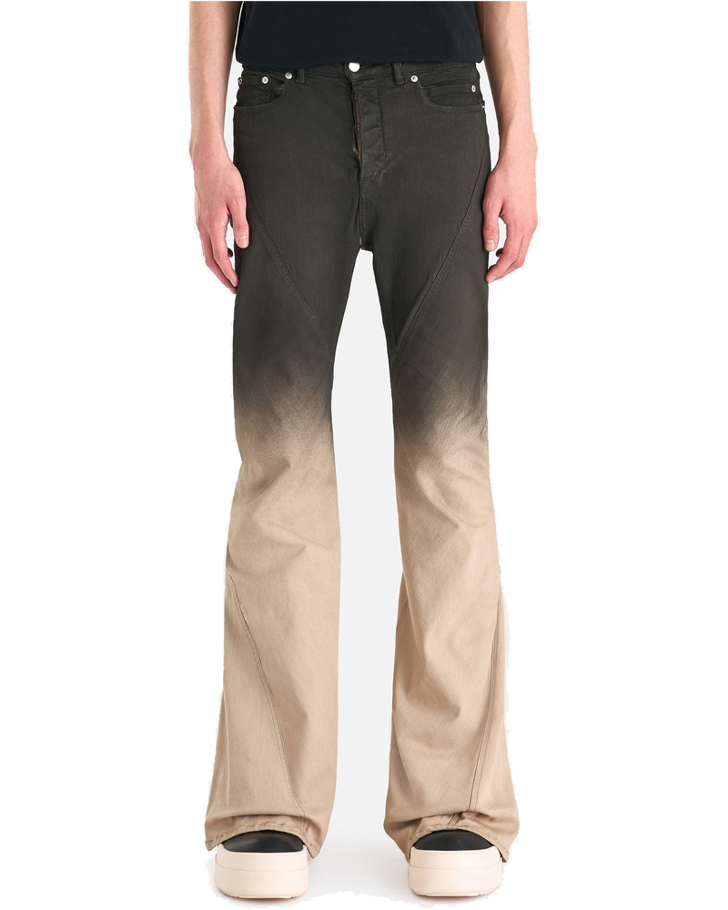 Оригінальна Bias Bootcut Denim In Black Pearl Degrade Rick owens