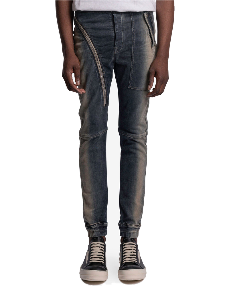 Оригінальна Denim Aircut Joggers In Mineral Pearl Degrade Rick owens