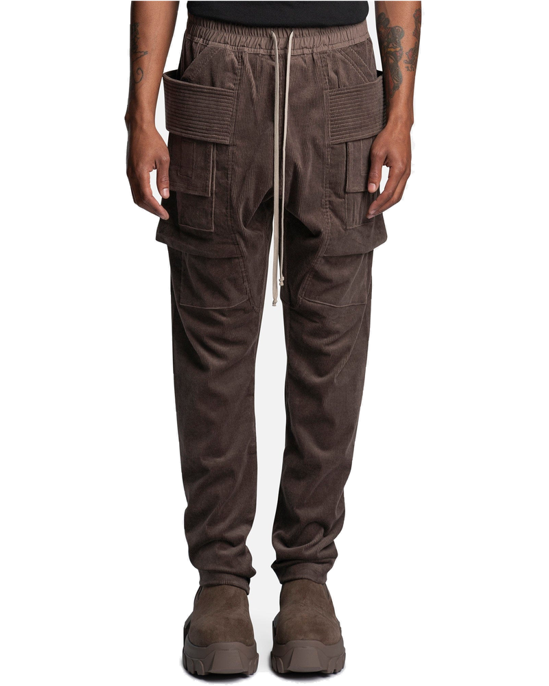 Corduroy Creatch Cargo Drawstring In Dust Rick owens – Гарантія оригінальності