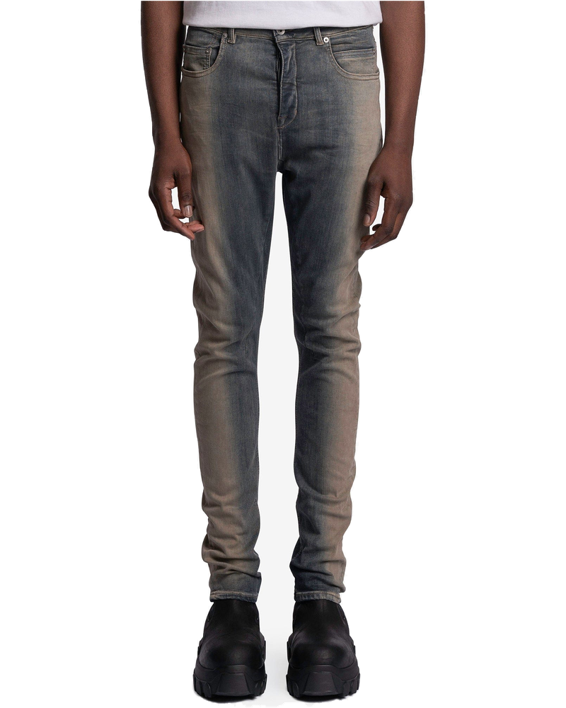 Оригінальна Detroit Cut Denim In Mineral Pearl Degrade Rick owens