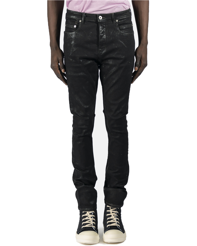 Detroit Cut Denim In Black Foil Rick owens – Гарантія оригінальності