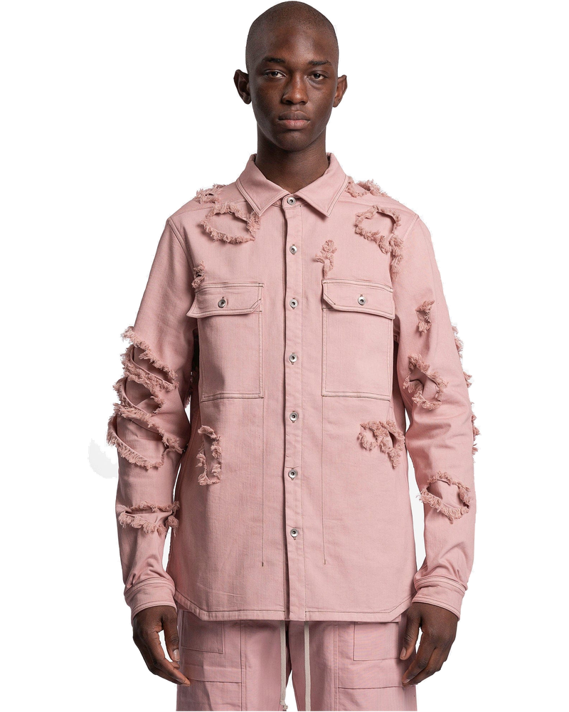 Denim Outershirt In Faded Pink Rick owens – Гарантія оригінальності