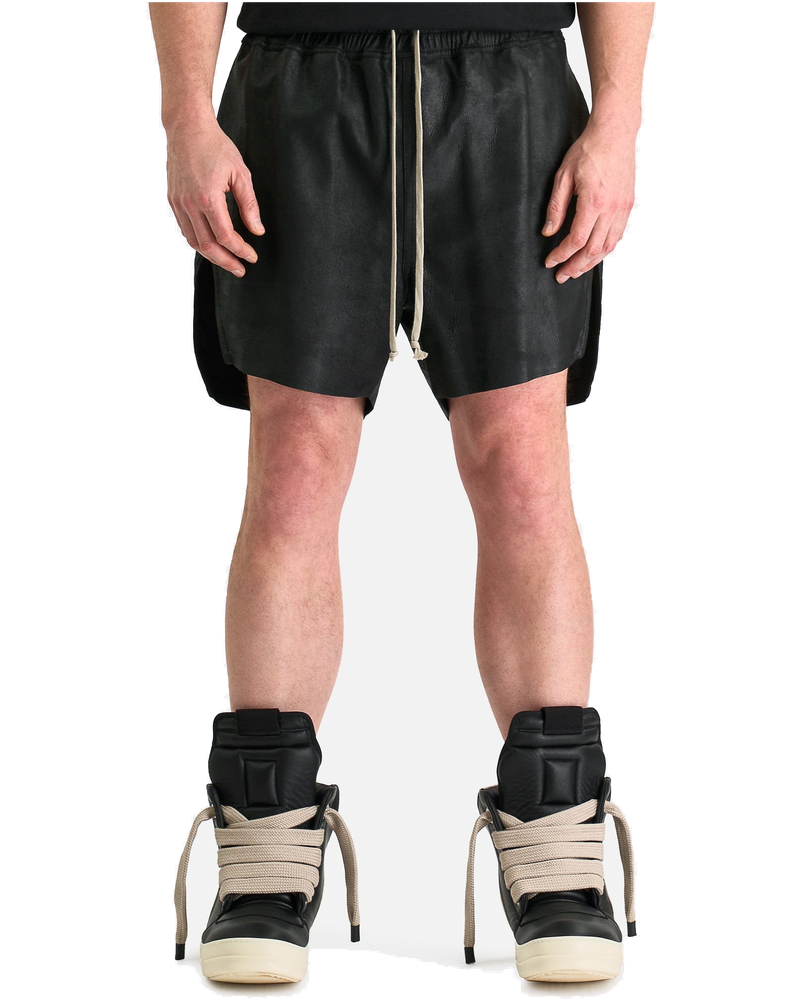 Boxers Leather Shorts In Black Rick owens оригінал – Купити в Україні
