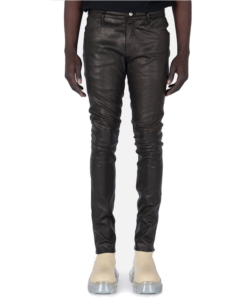 Leather Tyrone Jeans In Black Rick owens – Гарантія оригінальності