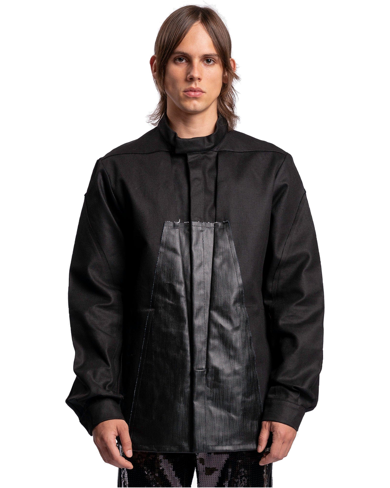 Denim Splintered Outershirt In Black Rick owens оригінал – Купити в Україні