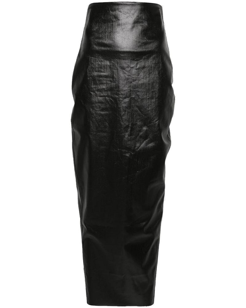 Black Coated Denim Skirt Rick owens оригінал – Купити в Україні