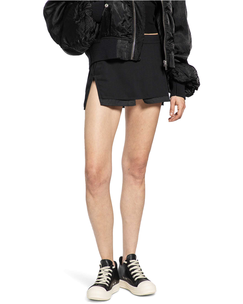 Temple Fog Cutoff Mini Skirt In Wool Rick owens – Гарантія оригінальності