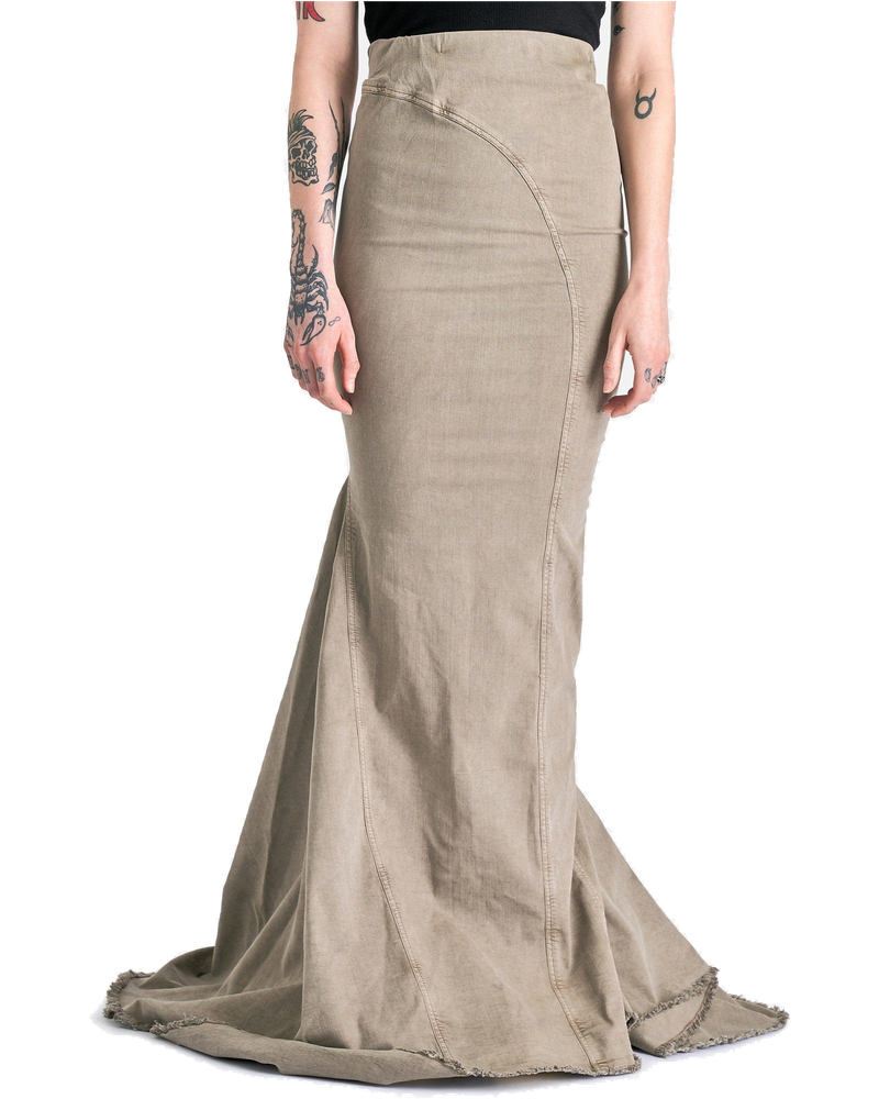 Оригінальна Al Pillar Skirt In Pearl Rick owens