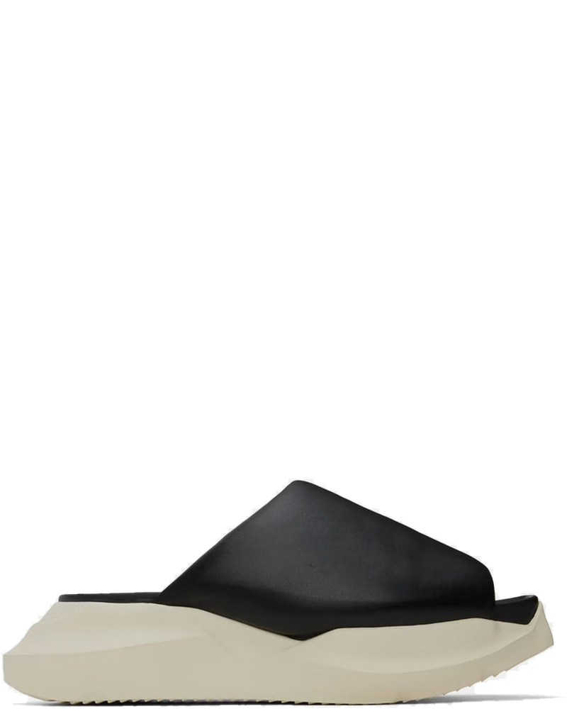 Black Leather Platform Sliders Rick owens – Гарантія оригінальності