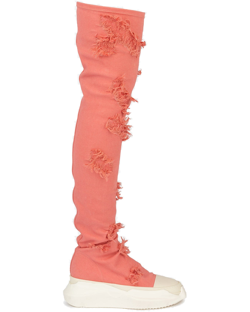 Slashed Abstract Sock Sneakers In Dirty Pink Rick owens – Гарантія оригінальності