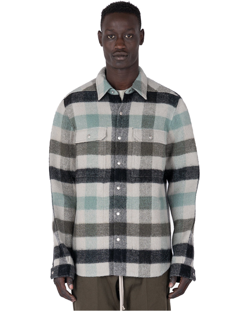Outershirt In Pearl Plaid Rick owens оригінал – Купити в Україні