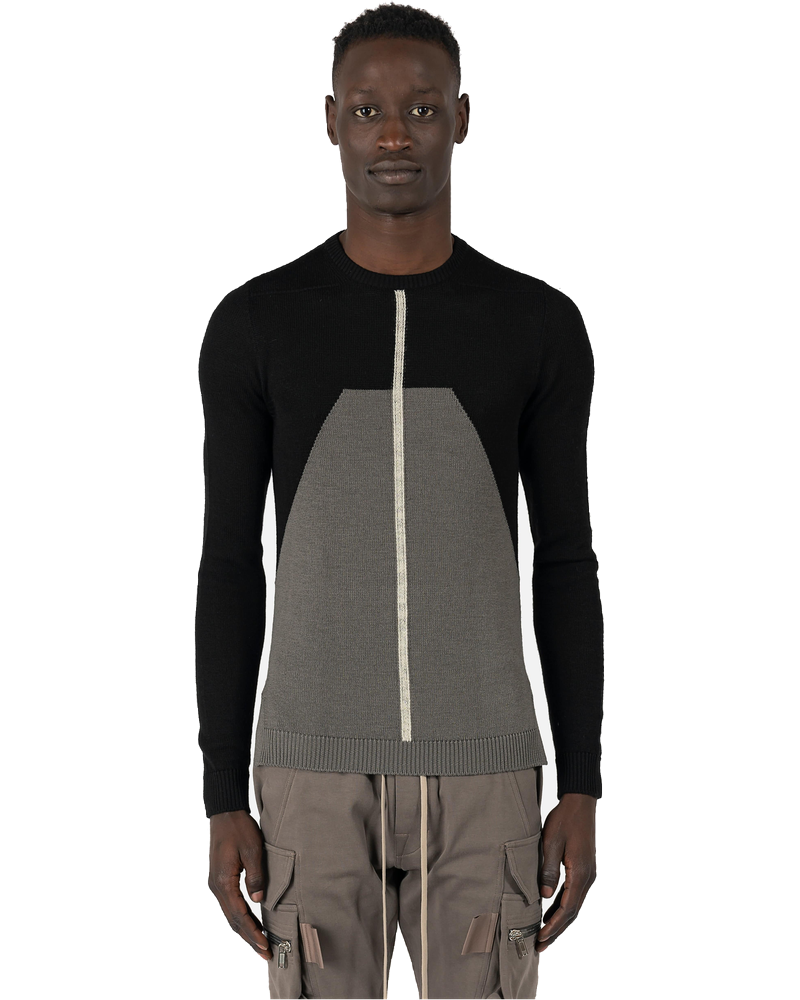 Biker Level Round Neck Sweater In Black Rick owens оригінал – Купити в Україні
