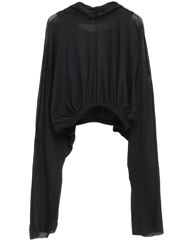 Оригінальна Black Cropped Hooded Tunic Rick owens