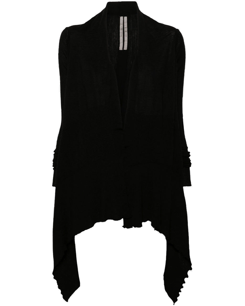 Black Medium Wrap Virgin Wool Cardigan Rick owens оригінал – Купити в Україні
