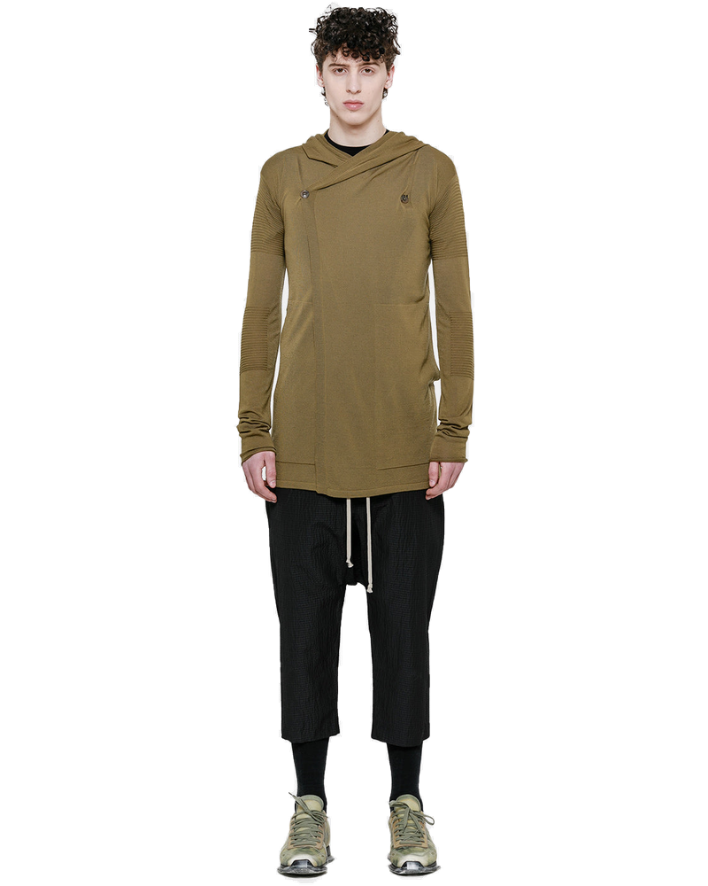 Brown Hooded Maglia Cardigan Rick owens – Гарантія оригінальності