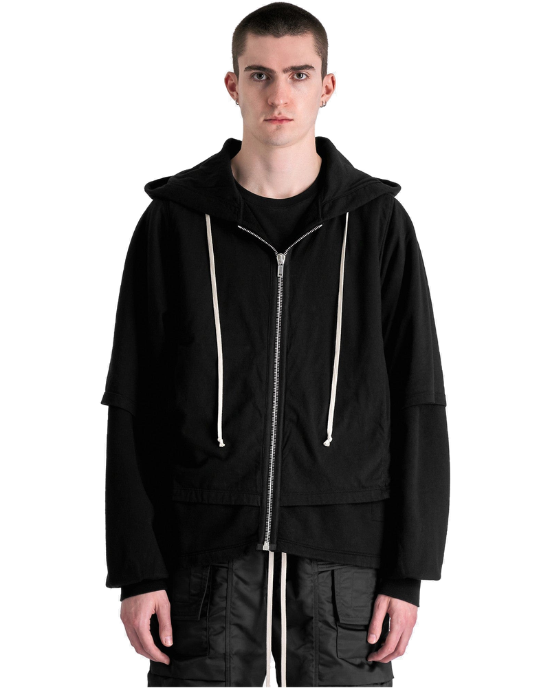 Zipped Hustler Hoodie In Black Rick owens оригінал – Купити в Україні