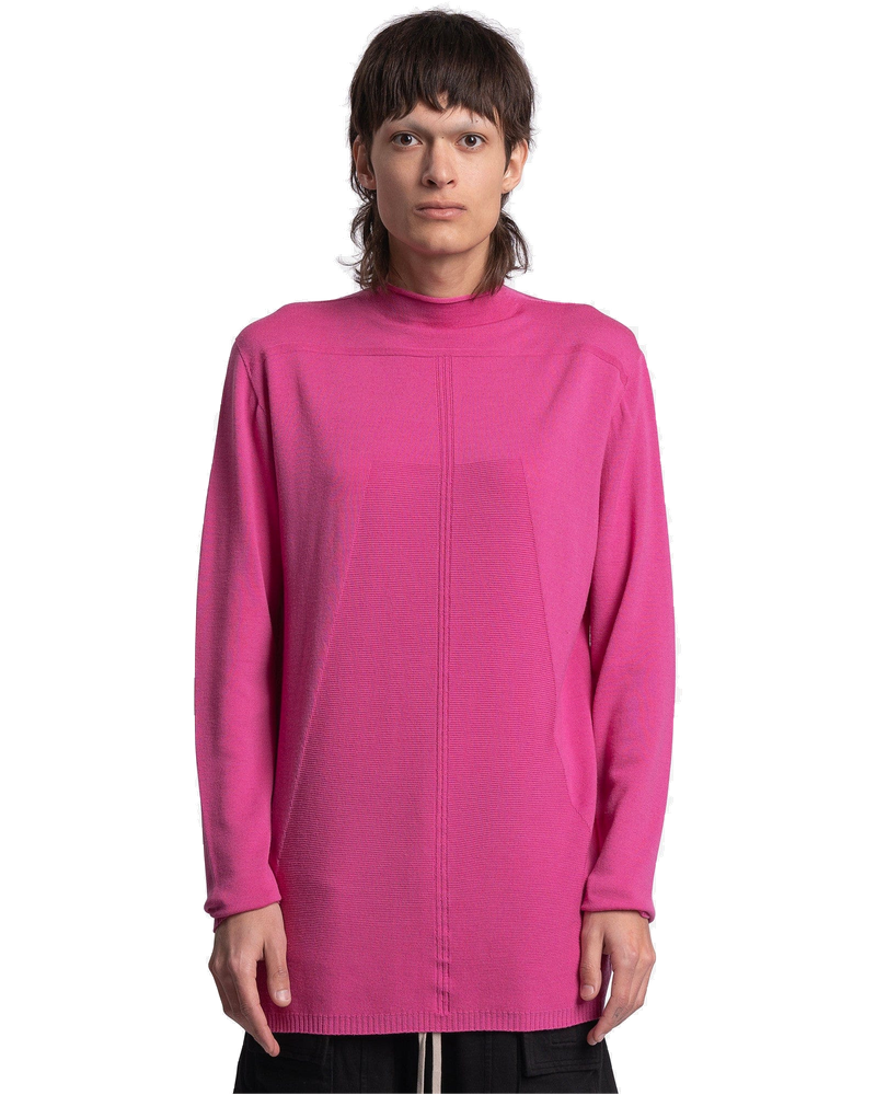Oversized Geo Round Neck Sweater In Hot Pink Rick owens оригінал – Купити в Україні