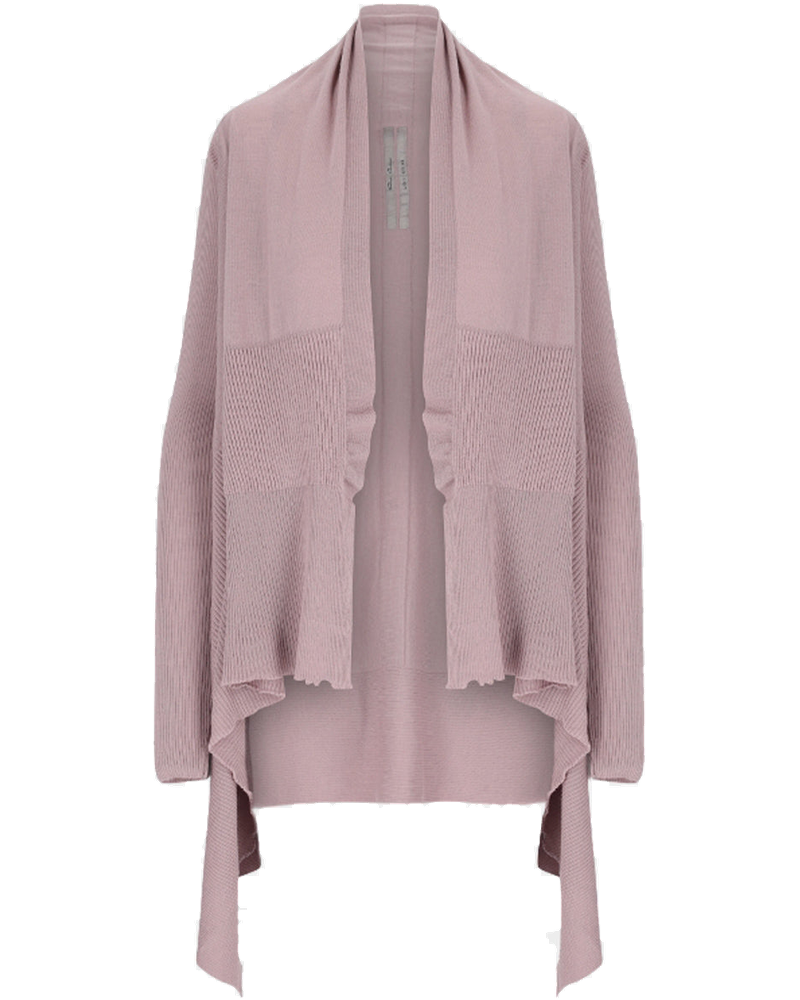 Pink Medium Wrap Virgin Wool Cardigan Rick owens – Гарантія оригінальності