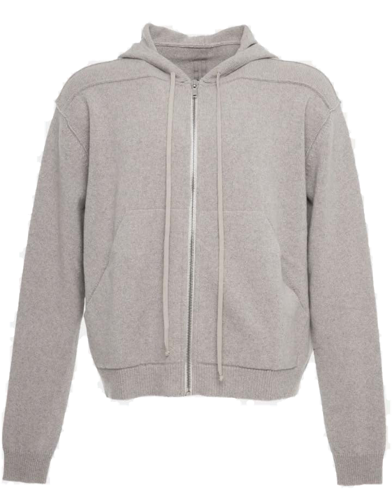 Light Grey Zip-Up Hoodie Rick owens оригінал – Купити в Україні