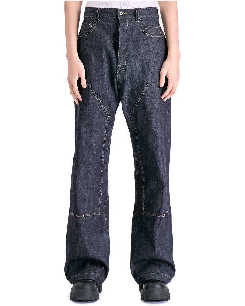 Double Knee Geth Cut In Indigo Rick owens – Гарантія оригінальності