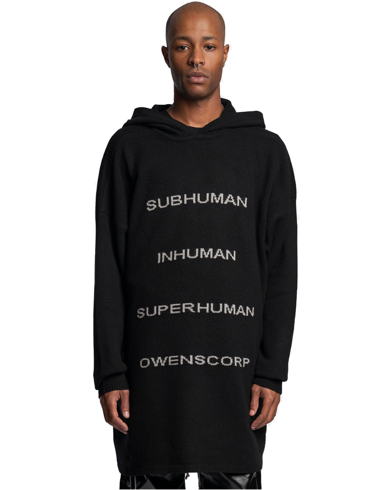 Оригінальна Subhuman Hooded Tommy In Black Rick owens