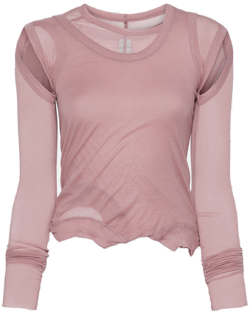 Pink Layered Distressed-Effect Top Rick owens оригінал – Купити в Україні