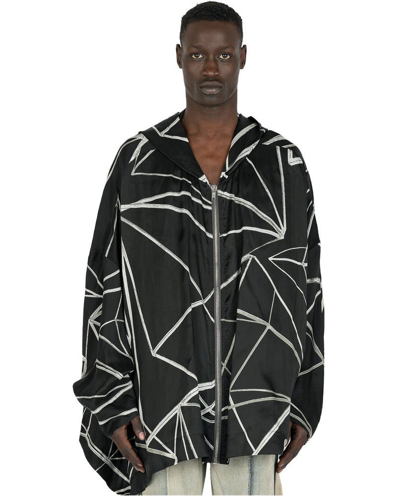 Peter Hooded Cropped Jacket In Black Rick owens – Гарантія оригінальності