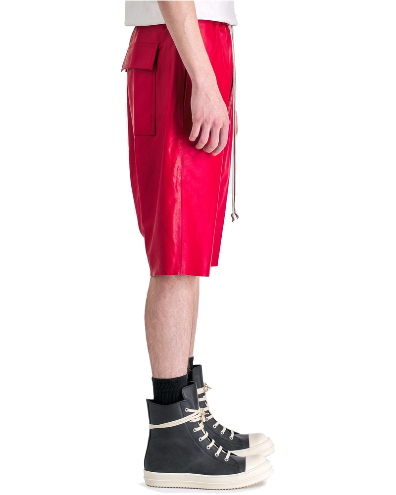 Leather Ricks Pods In Cardinal Red Rick owens – Гарантія оригінальності