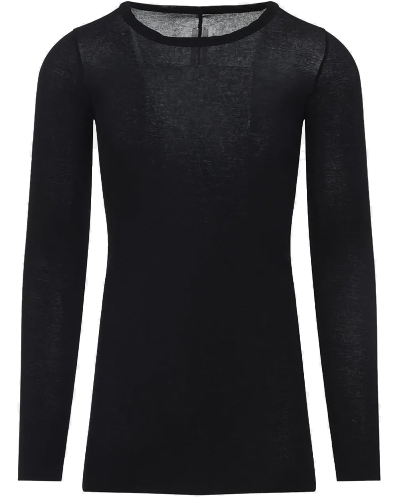 Оригінальна Black Rib Long Sleeve T-Shirt Rick owens
