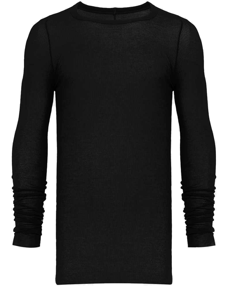 Black Ribbed Long Sleeve Top Rick owens оригінал – Купити в Україні