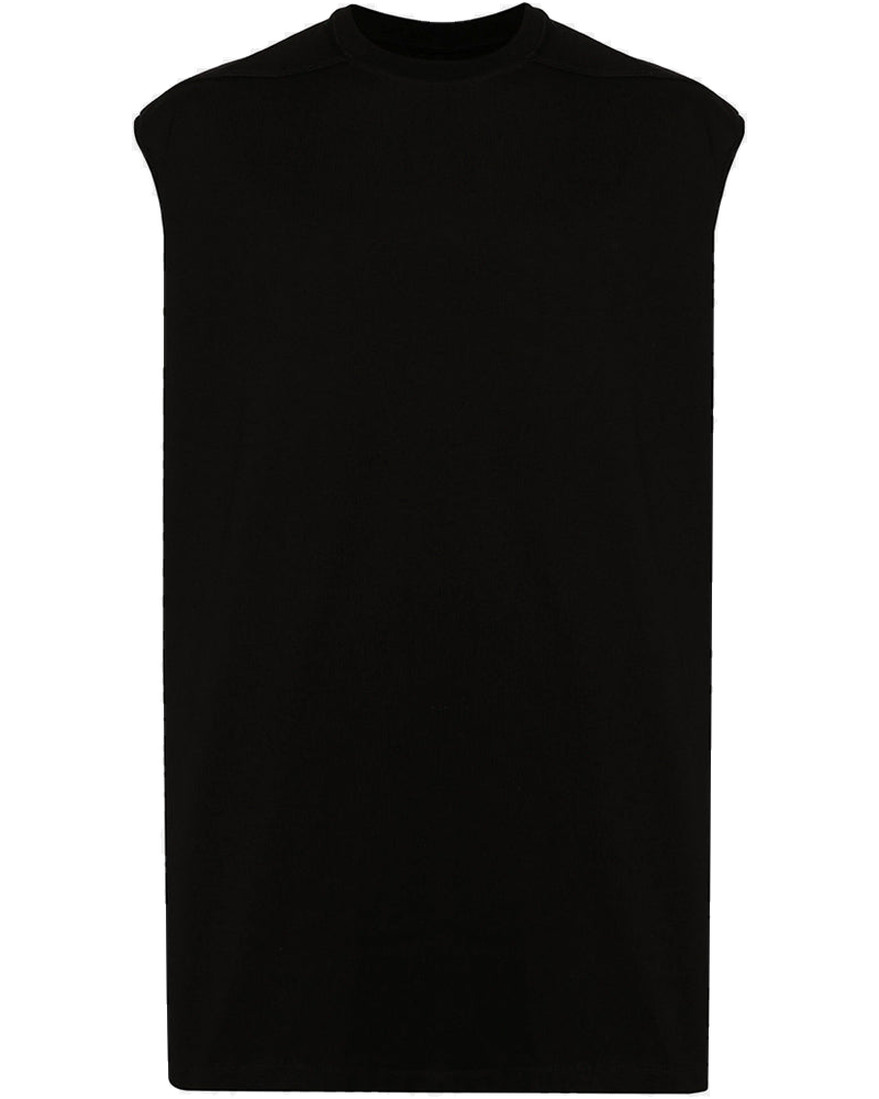 Black Sleeveless Cotton T-Shirt Rick owens оригінал – Купити в Україні