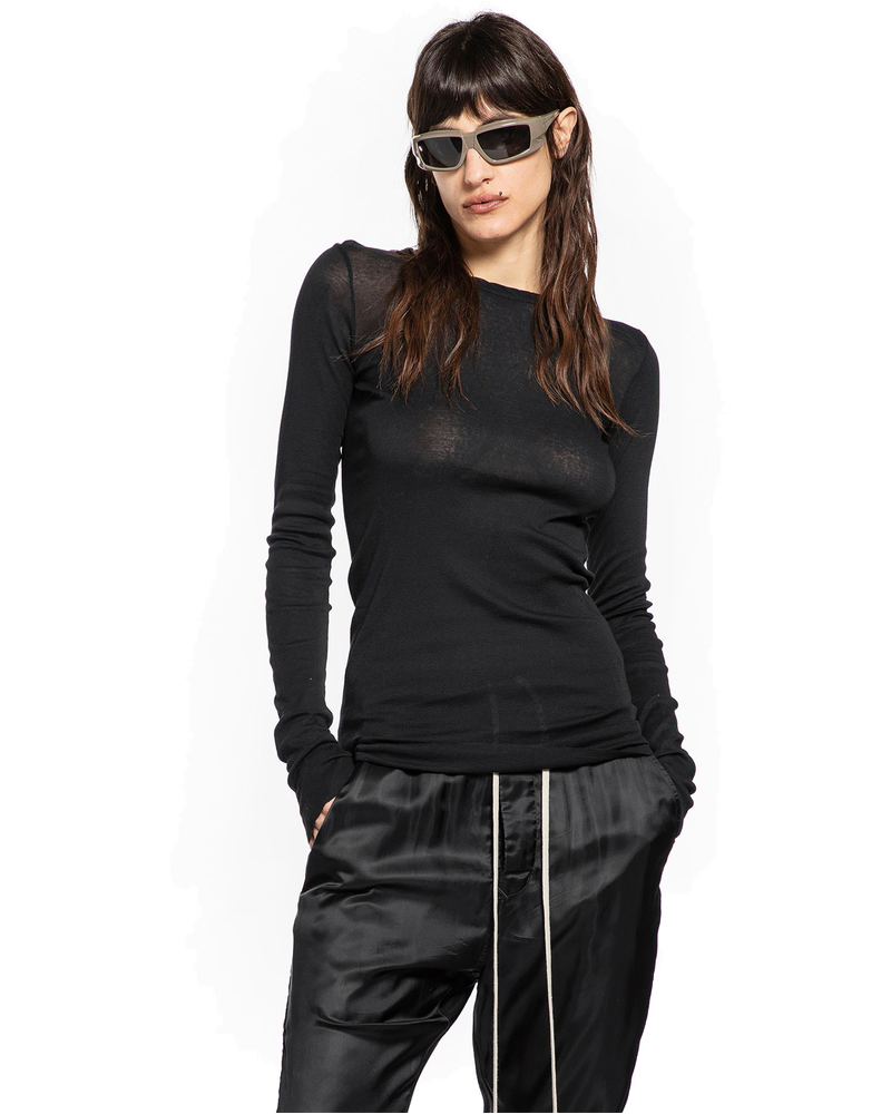 Temple Rib Ls Tee In Mini Rib Jersey Rick owens – Гарантія оригінальності