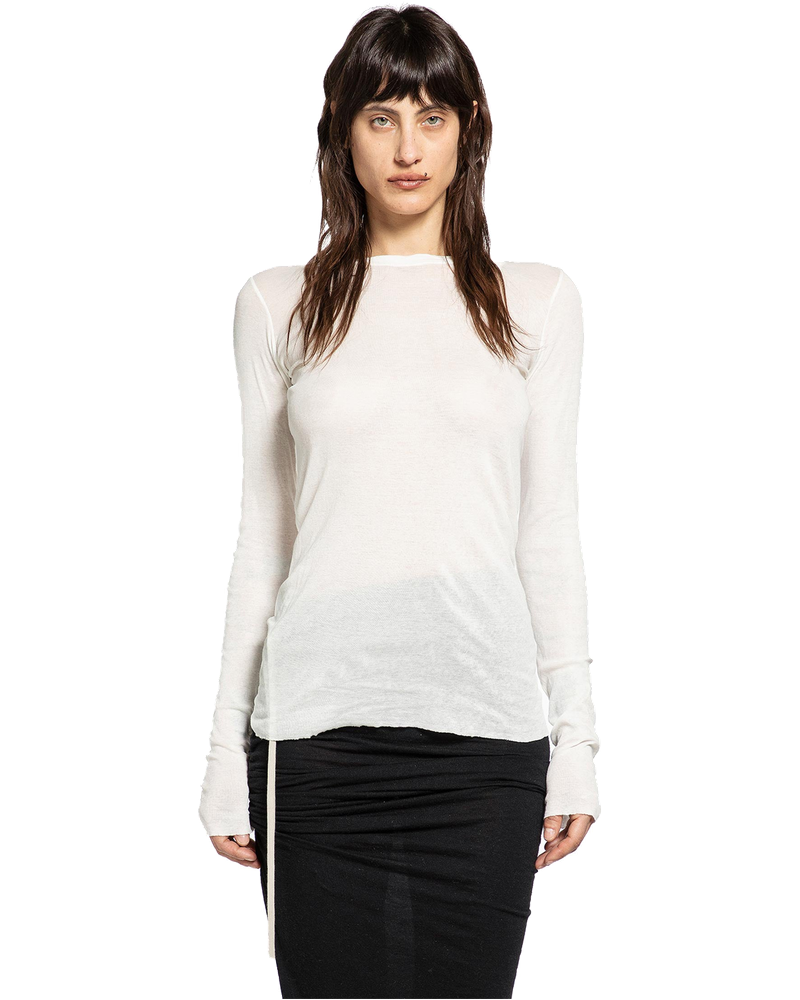 Temple Rib Ls Tee In Mini Rib Jersey Rick owens – Гарантія оригінальності