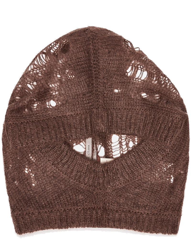Knit Hood In Henna Rick owens – Гарантія оригінальності
