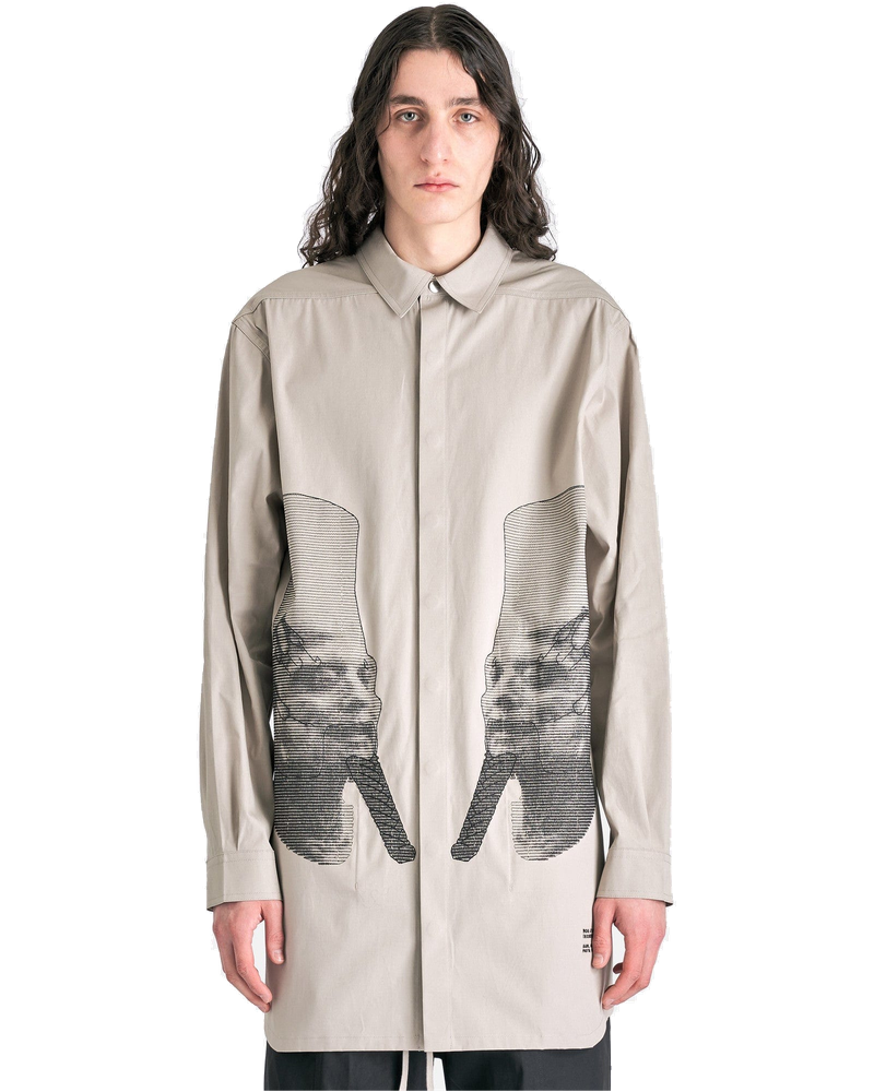 Jumbo Outershirt In Pearl Rick owens – Гарантія оригінальності