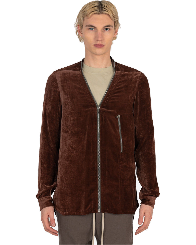 Zip Larry Shirt In Macassar Rick owens оригінал – Купити в Україні