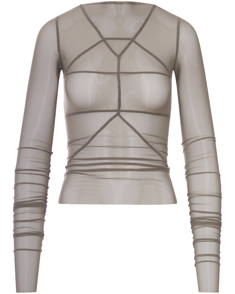 Temple T-Shirt In Transparent Tulle Rick owens – Гарантія оригінальності