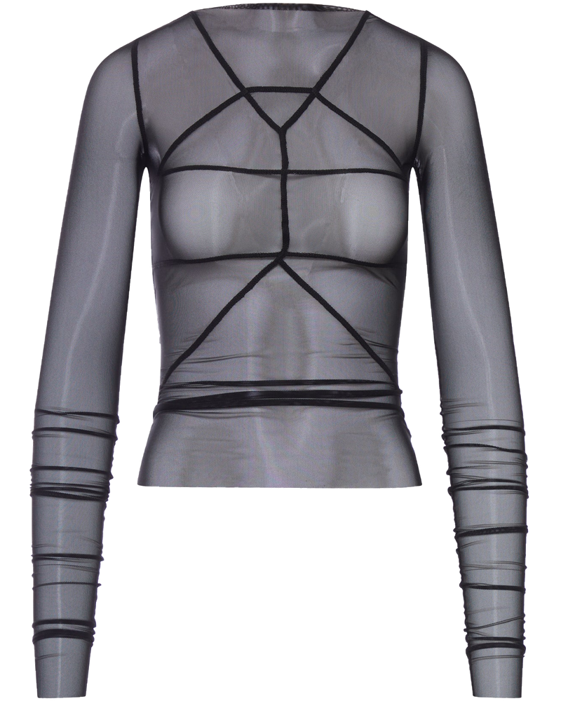 Temple T-Shirt In Transparent Tulle Rick owens – Гарантія оригінальності