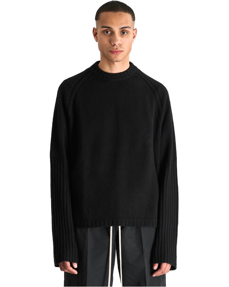 Raglan Crewneck In Black Rick owens – Гарантія оригінальності
