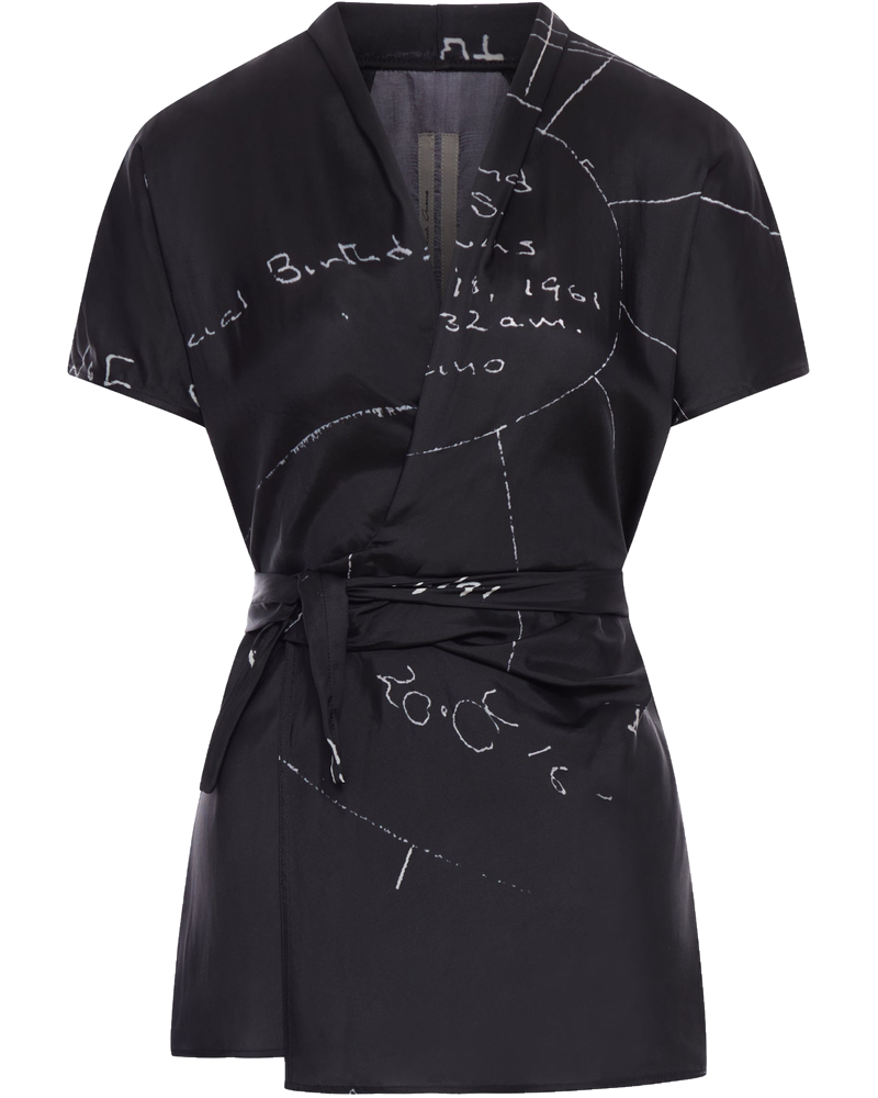 T-Shirt Wrap With Graphic Print Rick owens оригінал – Купити в Україні