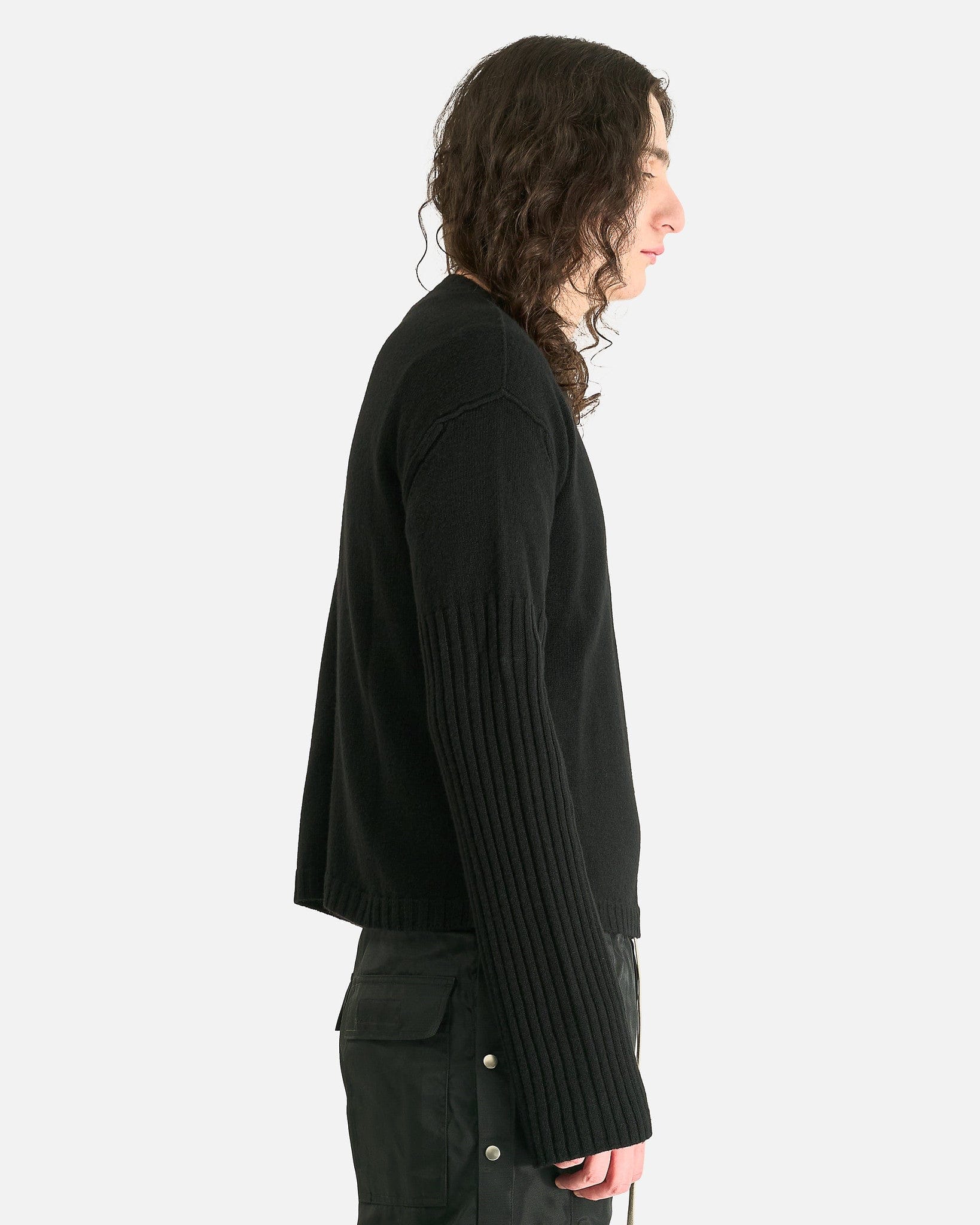 Оригінальна Round Neck In Black Rick owens – вид ззаду
