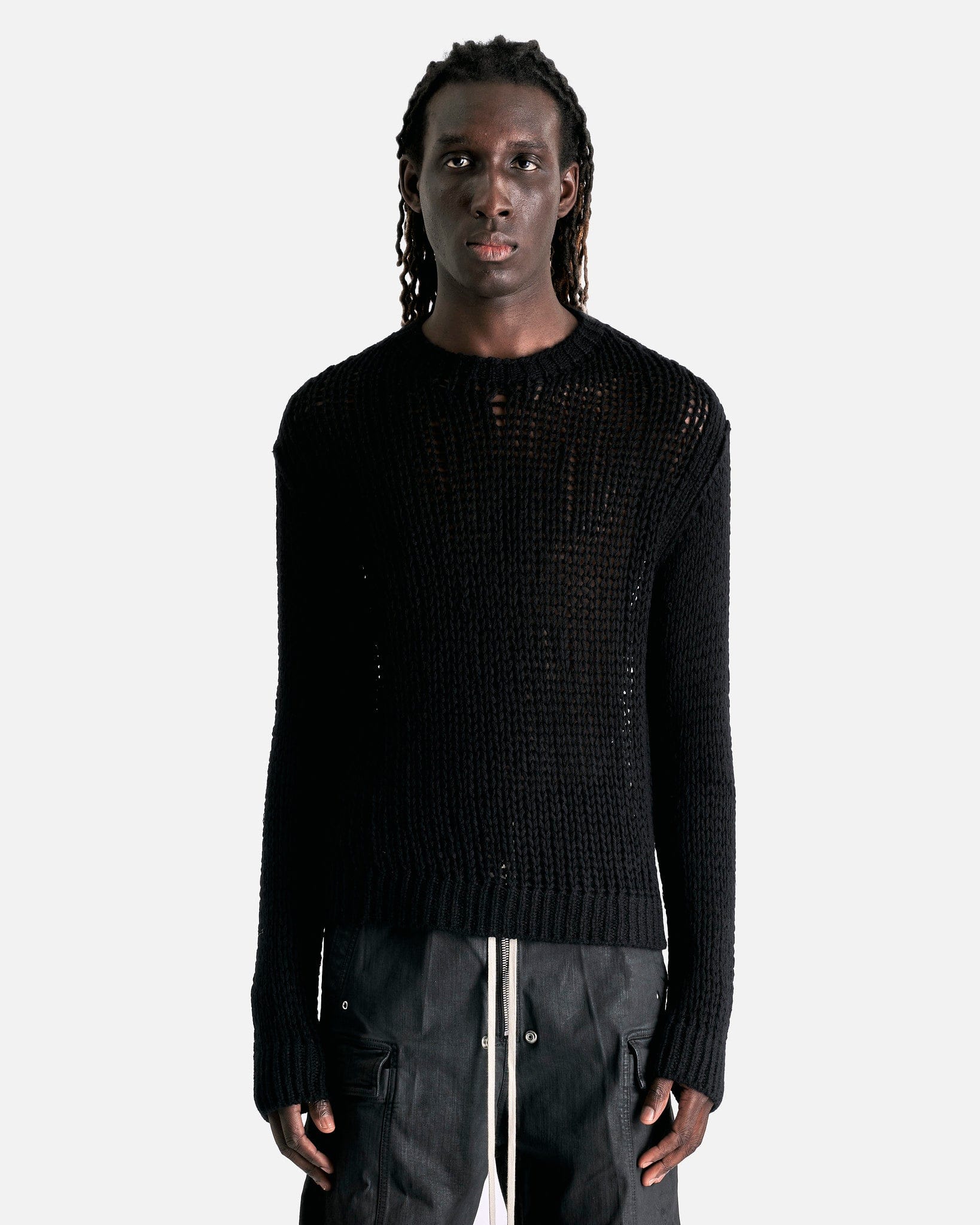 Оригінальна Round Neck In Black Rick owens – боковий вид