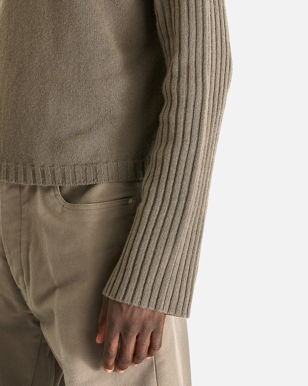 Round Neck In Dust Rick owens – Гарантія оригінальності – збільшений вид