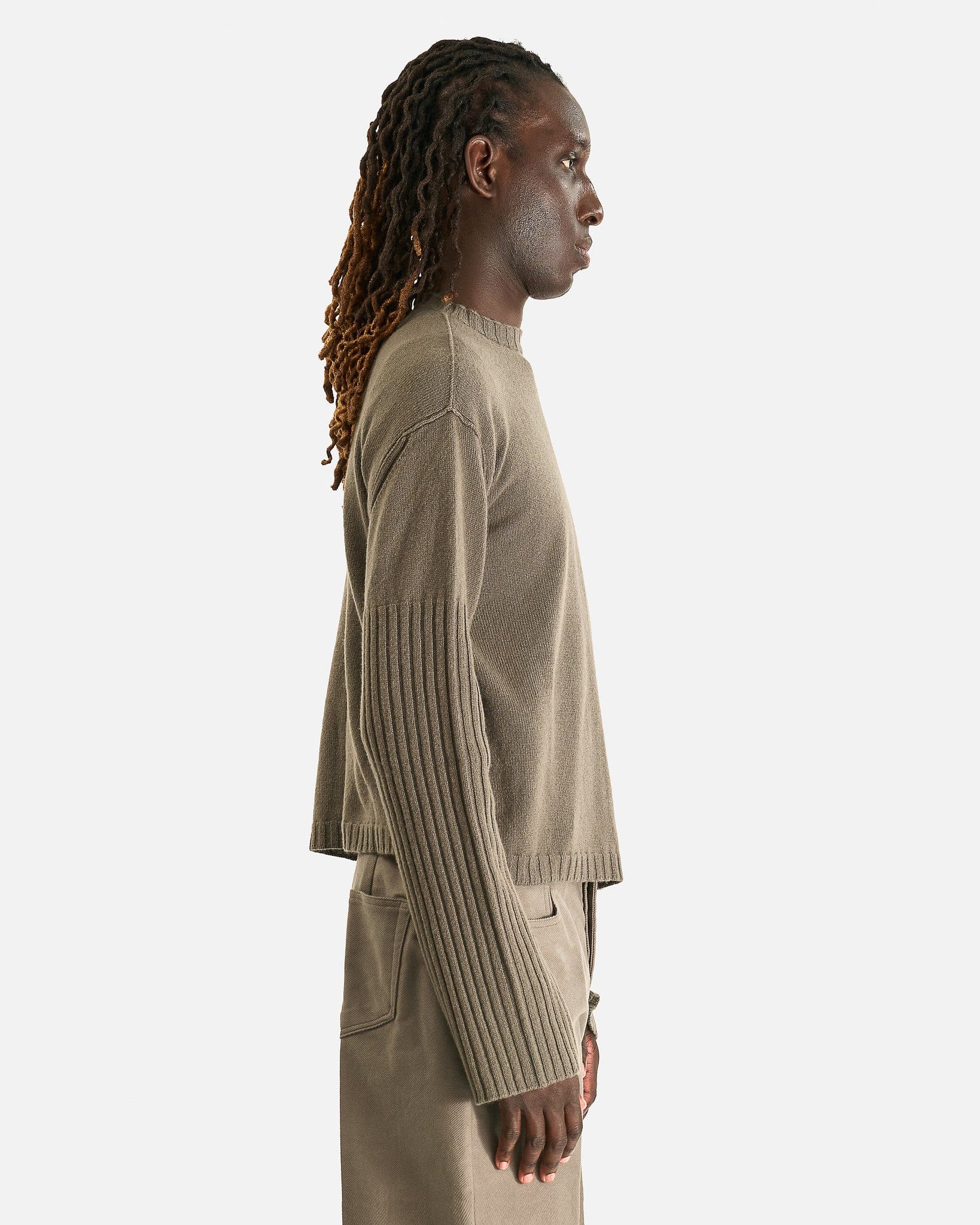Round Neck In Dust Rick owens – Гарантія оригінальності – вид ззаду