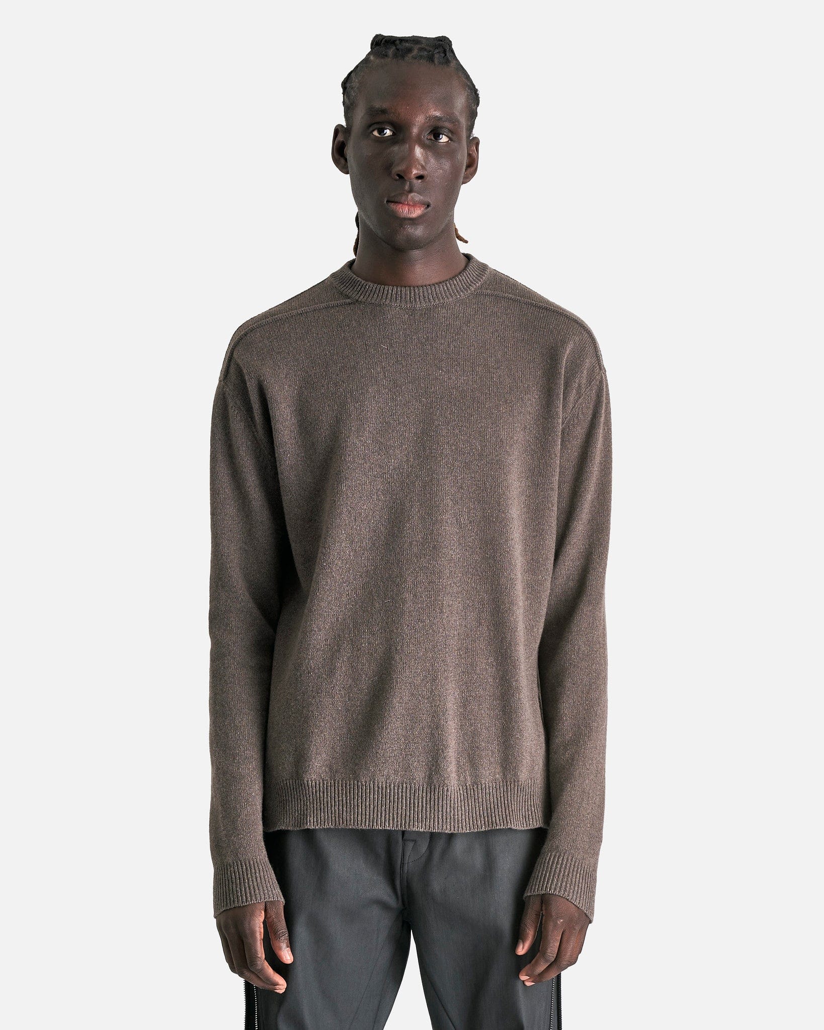 Round Neck In Dust Rick owens – Гарантія оригінальності – боковий вид