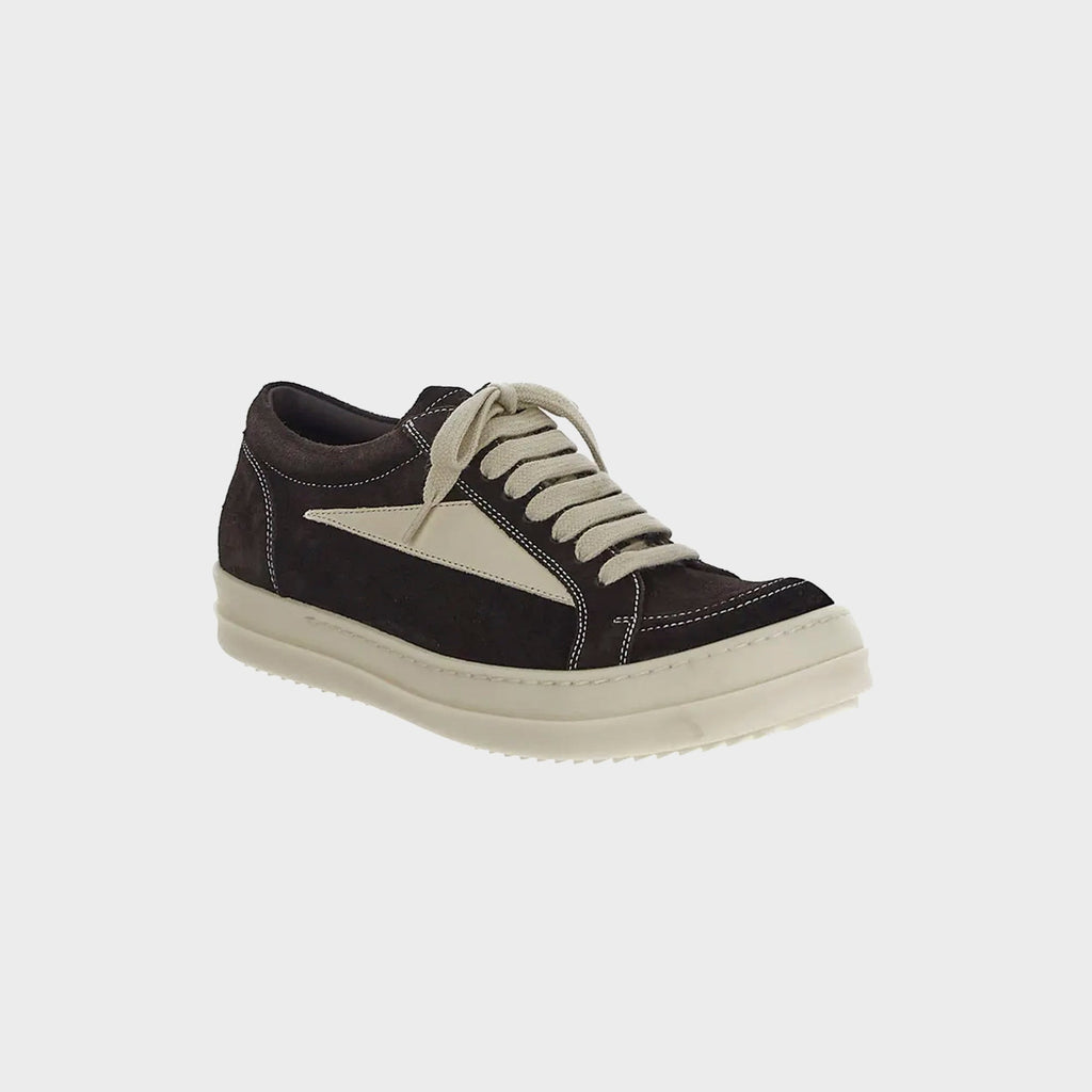 Wmns Vintage Sneakers Scarpe Pelle Mahogany Rick owens – Гарантія оригінальності – вид ззаду
