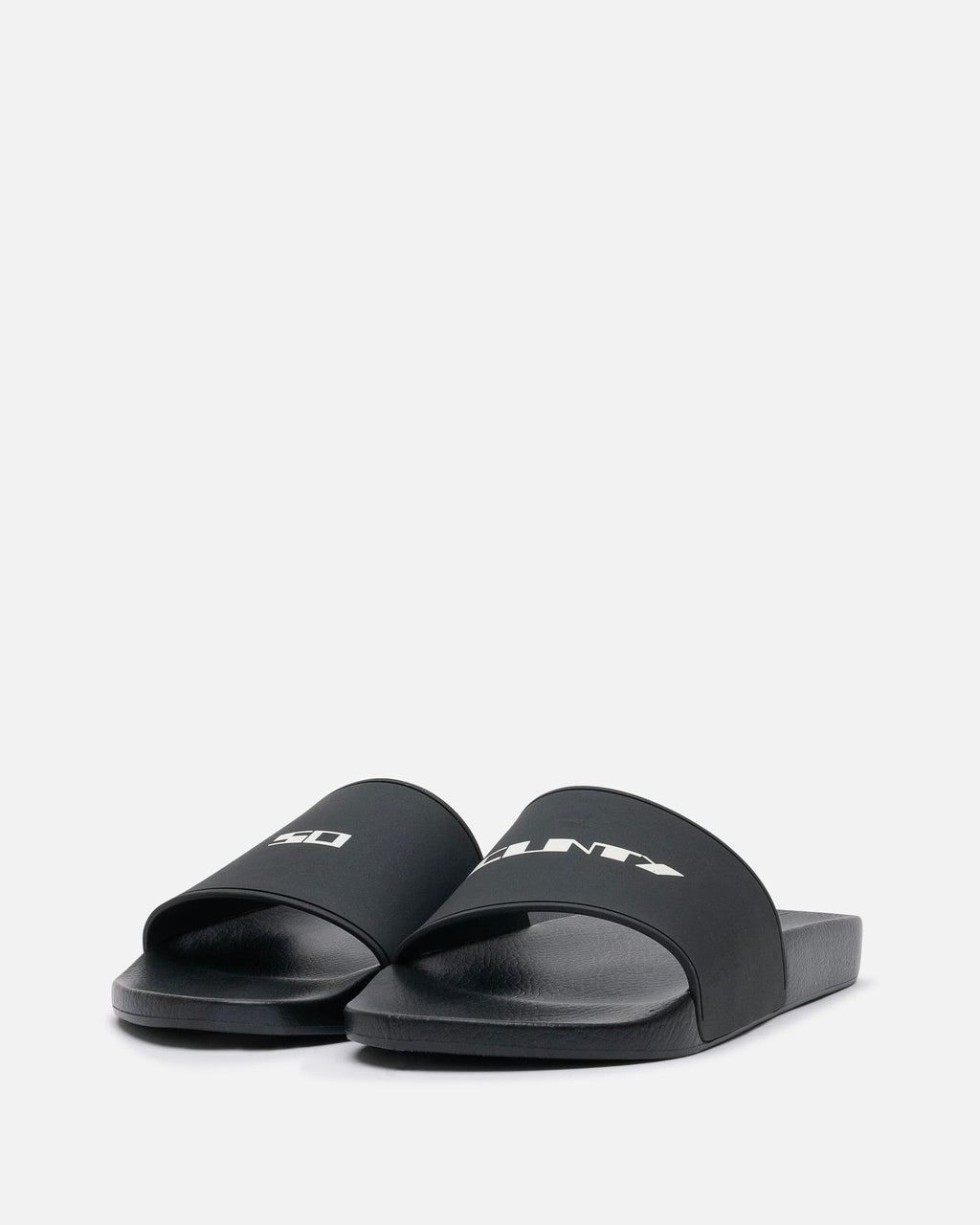 Оригінальна Rubber Slides In Black Rick owens – вид ззаду