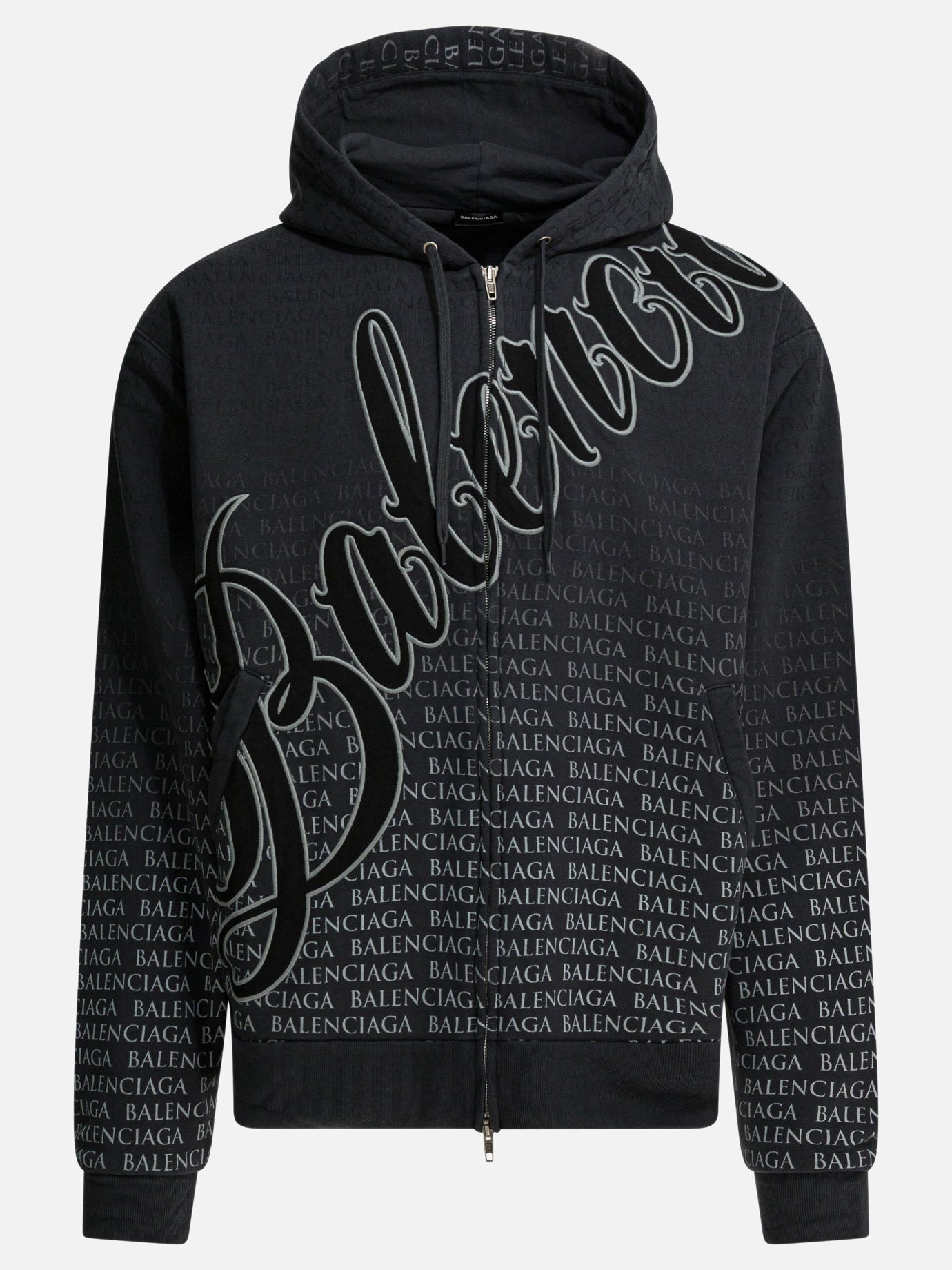 Big B Hoodie Balenciaga – Гарантія оригінальності – боковий вид - BALENCIAGA